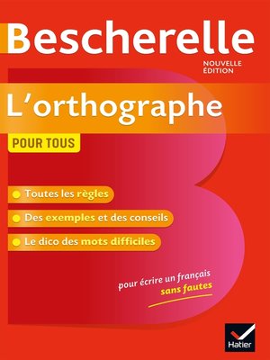 cover image of Bescherelle L'orthographe pour tous